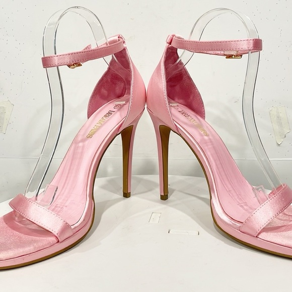 Dream Pairs Women’s Ankle Strap High Heel Stiletto Sandals Shoes‎ Sz 9.5 Pink - Picture 7 of 11